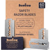 Picture of Bambaw - Double Edge Safety Razor Blades, Swedish Stainless Steel Razor Blades Refills - 60 Count