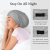 Picture of OLESILK 100% Mulberry Silk Bonnet for Sleeping Women, Silk Hair Wrap for Sleeping, Silk Sleep Bonnet for Women&Men, Real Silk, Not Satin, Light Grey