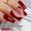 Picture of Double Rhythm 15ML Gel Polish Jelly Sheer Pastel Light Milky Color 1 PC 0.53 OZ Bottle UV Nail Polish Art Salon at Home for Women (Dark Red-B-A1378)