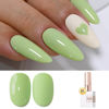 Picture of Double Rhythm 15ML Gel Polish Jelly Sheer Pastel Light Milky Color 1 PC 0.53 OZ Bottle UV Nail Polish Art Salon at Home for Women (Milky Green-B-A1409)