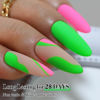 Picture of Double Rhythm 15ML Gel Polish Jelly Sheer Pastel Light Milky Color 1 PC 0.53 OZ Bottle UV Nail Polish Art Salon at Home for Women (Neon Green-B-A1042)