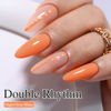 Picture of Double Rhythm 15ML Gel Polish Jelly Sheer Pastel Light Milky Color 1 PC 0.53 OZ Bottle UV Nail Polish Art Salon at Home for Women (Orange-B-A1394)