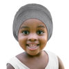 Picture of Fittia Toddler Silk Satin Bonnet, Silk Sleep Cap for Kid Childs, Adjustable Beanie for Boys&Girls Curly Hair Sleeping Light Grey