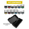 Picture of Wahl Genuine SECURE-SNAP® Guide Comb Set with Colored Metal Clips and Guard Organization Caddy, 12 Full Size Attachment Guards from 1/16” to 1” for Increased Cutting Performance Grey - 3291-300