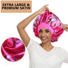 Picture of 3PCS Extra Large Satin Bonnets for Sleeping, Hair Bonnets for Black Women Braids Curly Hair, E