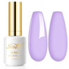 Picture of Imtiti Pastel Gel Nail Polish, 0.5 Fl Oz Lilac Pastel Purple Gel Polish Soak Off LED U V Nail Gel Polish Spring Summer Easter Gel Nail Polish DIY Nail Art Starter Manicure Salon Gel Nail Kit