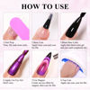 Picture of Imtiti Rainbow Cat Eye Gel Nail Polish, 15ML Holographic Glitter Cat Eye Gel Polish with Magnet UV LED Magnetic Gel Nail Polish Iridescent Sparkly Home DIY Manicure Nail Salon Kit