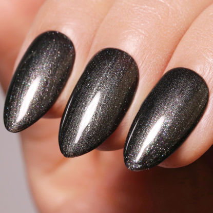 Picture of Imtiti Pearl Gel Nail Polish,0.5 Fl Oz Black Glitter Drawing Gel Polish Shell Thread Shimmer Mermaid Nail Gel Polish Soak Off UV LED for Home DIY Nail Art Manicure Salon