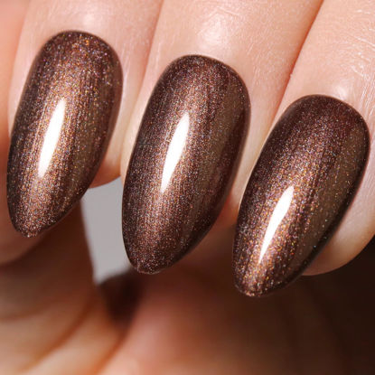 Picture of Imtiti Pearl Gel Nail Polish,0.5 Fl Oz Brown Glitter Drawing Gel Polish Shell Thread Shimmer Mermaid Nail Gel Polish Soak Off UV LED for Home DIY Nail Art Manicure Salon