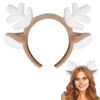 Picture of TEBIEKOY Christmas Deer Antlers Headband - Deer Costume for Women Adults Cute Deer Ears Head Band Fluffy Reindeer Antler Headbands Deer Costume for Christmas Halloween Cosplay Party