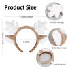 Picture of TEBIEKOY Christmas Deer Antlers Headband - Deer Costume for Women Adults Cute Deer Ears Head Band Fluffy Reindeer Antler Headbands Deer Costume for Christmas Halloween Cosplay Party