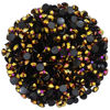 Picture of 1440 Pcs SS20 5mm Flatback Rhinestones for Nails Art Crafts Glitter Round Shine Gems AB Crystals DIY Clothes Shoes （Black-Bottom RoseRed AB）