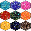 Picture of 1440 Pcs SS20 5mm Flatback Rhinestones for Nails Art Crafts Glitter Round Shine Gems AB Crystals DIY Clothes Shoes （Black-Bottom RoseRed AB）