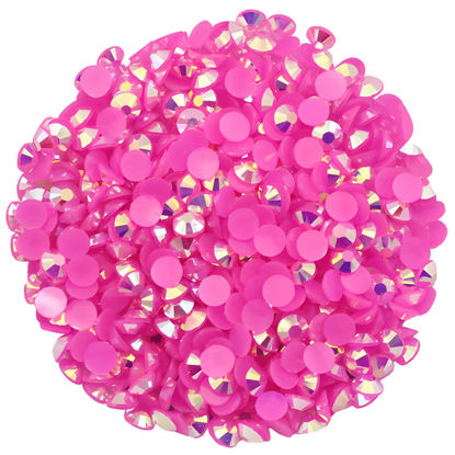 Picture of 720 Pcs SS30 6mm Flatback Rhinestones for Nails Art Crafts Glitter Round Shine Gems AB Crystals DIY Clothes Shoes （Light RoseRed AB）