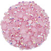 Picture of 1440 Pcs SS20 5mm Flatback Rhinestones for Nails Art Crafts Glitter Round Shine Gems AB Crystals DIY Clothes Shoes （Light Pink AB）