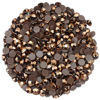 Picture of 4500 Pcs SS12 3mm AB Flatback Rhinestones for Nails Art Crafts Glitter Round Shine Gems Crystals DIY Clothes Shoes （Bronze AB）