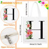 Picture of Sanuurfky Letter Initial Canvas Tote Bag Personalized Present Bag Gift for Bridesmaids Bride Teacher Birthday Wedding