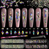 Picture of Multi Shapes 3D Glass AB Crystal Nail Art Rhinestones Kit with Flatback Round Bead Charm Gem Stone Jewelry Diamond with Pickup Pen + Tweezer for Manicure Craft Decoration by BELLEBOOST (Iridescent)