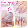 Picture of MIZHSE Holographic Nail Polish, Light Purple Glitter Nail Polish Air Dry Fast, 15ml/0.5 fl oz High Glossy Shimmer Nail Pigment Laser Oil-based Nail Polish Chrome Halo Nail Art Salon Manicure at Home