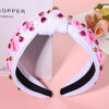 Picture of YAHPERN Valentine’s Day Headband for Women Red Pink Heart Knotted Headband Jeweled Rhinestone Crystal Wide Top Knot Hairband Valentine’s Day Hair Accessories Holiday Gifts
