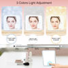 Picture of Relavel Travel Makeup Bag With LED Mirror Portable Travel Makeup Organizer 3 Color Adjustable Brightness Waterproof Cosmetic Train Case with Removable Dividers Makeup Storage for Women, Pink