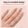 Picture of Vansiho Deep French Gel Nail Tips, 150Pcs Long Square Gel Nail Tips, Brown French Tips Press on Nails, French Square Gel Tips, Fake Nails for Nail Art DIY 15 Sizes