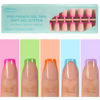 Picture of 150Pcs French Gel Nail Tips, Vansiho Short Square Nail Tips, Pre-French Tips Press on Nails, Acrylic Fake Nails for Nail Art DIY 15 Sizes