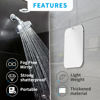 Picture of Shatterproof Shower Mirror Fogless for Shaving(2 Pack,Larger 10.7x8 inch)43% Than Original,Unbreakable Deluxe Plexiglass Makeup Mirror,Largest Bathroom Wall Hanging,Portable Handheld Camping,Silver