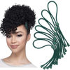 Picture of 6Pcs Adjustable Afro Puff Ponytail Hair Ties, Perfect for Short Kinky Curly Ponytail Bun, pineapples hairstyles Updo Hair for Black Women