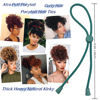 Picture of 6Pcs Adjustable Afro Puff Ponytail Hair Ties, Perfect for Short Kinky Curly Ponytail Bun, pineapples hairstyles Updo Hair for Black Women