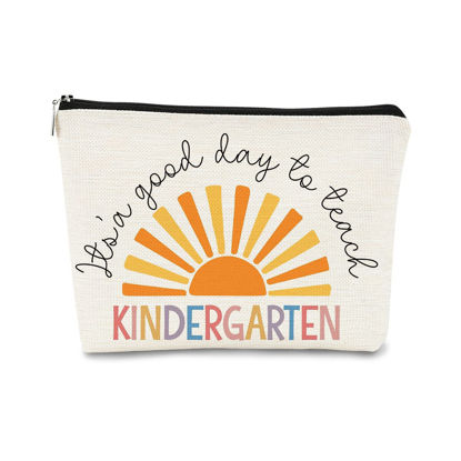 Picture of Teacher Appreciation Gifts,Teacher Gifts,Kindergarten Teacher Gifts, Teacher Must Haves Sunshine Teacher Survival Kit Bag Kindergarten Teacher Cosmetic Bag,Birthday Gifts For Kindergarten Teacher