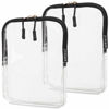 Picture of BORSALI TSA Quart Size Bag Approved for Carry On Travel - One (1) Quart Clear Toiletries, Cosmetic and 3-1-1 Liquids Toiletry Bag - 2 Pack