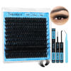 Picture of Yawamica Lash Clusters Kit Fluffy Volume Cluster Eyelash Extensions Kit 200D 10-20mm DIY Lash Extension Kit with Lash bond and Lash Remover and Lash Applicator for DIY Lash (200D-10-20MM Kit), Black