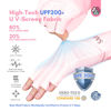 Picture of SAVILAND U V Gloves for Nails: UPF80+ Professional U V Gloves for Manicures, Anti UVA & UVB 999+ U V Gloves for Gel Nail Lamp Skin Care Fingerless Gloves Prevent Hands from U V Harm (Light Pink)