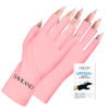 Picture of SAVILAND U V Gloves for Nails: UPF200+ High-tech Professional U V Gloves for Manicures, Anti UVA & UVB 999+ U V Gloves for Gel Nail Lamp Skin Care Fingerless Gloves Prevent Hands from U V Harm (Pink)