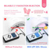 Picture of SAVILAND U V Gloves for Nails: UPF200+ High-tech Professional U V Gloves for Manicures, Anti UVA & UVB 999+ U V Gloves for Gel Nail Lamp Skin Care Fingerless Gloves Prevent Hands from U V Harm (Pink)