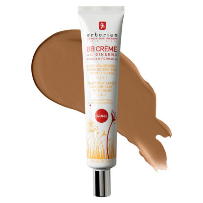 Picture of Erborian BB Cream with Ginseng, Caramel - Lightweight Buildable Coverage with SPF & Ultra-Soft Matte Finish Minimizes Pores & Imperfections - Korean Face Skincare - 1.5 Oz