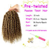 Picture of Bileaf Pre-twisted Passion Twist Crochet Hair 10 Inch 8 Packs Crochet Passion Twist, Pre Looped Short Passion Twist Hair Crochet Braids Bohemian Crochet Braiding Hair Curly Ends #27