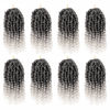 Picture of Bileaf 6 Inch Passion Twist Crochet Hair for Women Pre Looped Passion Twist Hair 8 Packs, Pre-Twisted Short Crochet Passion Twists Bohemian Braiding Hair Crochet Twist Hair for Girls T-Gray