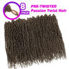 Picture of Bileaf Passion Twist Hair 24 Inch Pre-twisted Passion Twist Crochet Hair, Pre Looped Crochet Passion Twist Crochet Braids Bohemian Crochet Hair 8 Packs #4