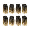Picture of Bileaf Short Passion Twist Hair 6 Inch Pre-twisted Passion Twist Crochet Hair 8 Packs Pre-looped Crochet Passion Twist Braiding Hair for Women and Kids Bohemian Synthetic Hair Extensions T27