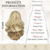 Picture of SOFEIYAN Ponytail Extension 11 inch Claw Clip Ponytail Hair Extensions Long Curly Wavy Ponytail Fluffy Clip on Pony Tails Synthetic Hairpiece for Women，Light Ash Brown & Bleach Blonde