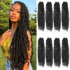 Picture of Passion Twist Hair Pre-twisted 24 Inch Passion Twist Crochet Hair 8 Packs, Pre Looped Crochet Passion Twist Hair for Women Girls and Kids Crochet Braids Bohemian Crochet Hair Extensions 1B