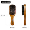 Picture of Titan Club Wave Brush for Men - 100% Natural Boar Bristles, Durable Wooden Handle, Smoothing Brush for All Hair Types, Restores Shine and Waves