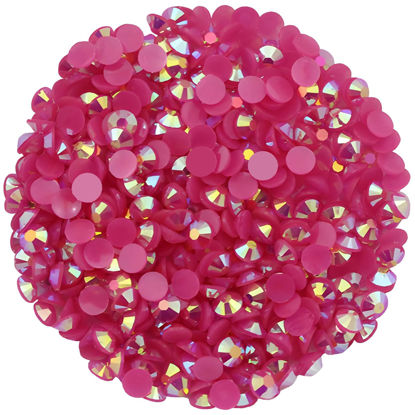 Picture of 2250 Pcs SS16 4mm AB Flatback Rhinestones for Nails Art Crafts Glitter Round Shine Gems Crystals DIY Clothes Shoes （Dark RoseRed AB）