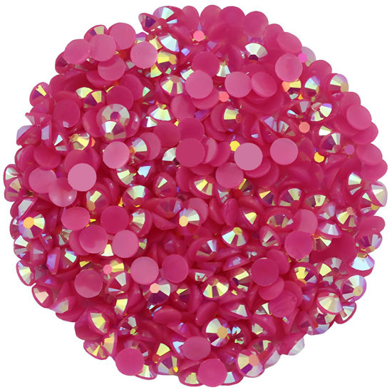 Picture of 2250 Pcs SS16 4mm AB Flatback Rhinestones for Nails Art Crafts Glitter Round Shine Gems Crystals DIY Clothes Shoes （Dark RoseRed AB）