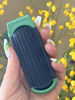 Picture of 2 Green ALAZCO Folding Hair Brush With Mirror Compact Pocket Size Travel Car Gym Bag Purse Locker Swimming Camping Sleepover Gift and more
