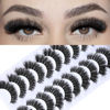 Picture of FARRED Natural Lashes Short False Eyelashes Wispy Mink Eye Lash Fluffy Wispies Eyelash Natural Look 10 Pairs Fake Lashes Pack Volume Lash Strips Pestañas