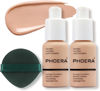 Picture of PHOERA Foundation Makeup Naturally Liquid Foundation Full Coverage Mattle Oil-Control Concealer 8 Colors Optional,Great Choice For Gift (2pcs,#103 Warm Peach)