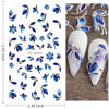 Picture of HAIIDOAK Nail Art Stickers, 5D Embossed Colorful Floral Nail Decals Nail Art Design Self Adhesive Nail Supplies for Women Manicure Decoration